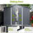 8X6 FT Outdoor Tool Storage Shed With Metal Foundation & Lockable Doors,  All Weather Metal Sheds For Garden, Patio, Backyard, Lawn-123375591-123375593