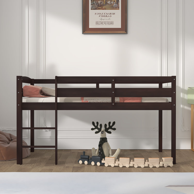 May Kids Twin Loft Bed, Espresso