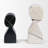 Shadow White & Black Marble Bookends