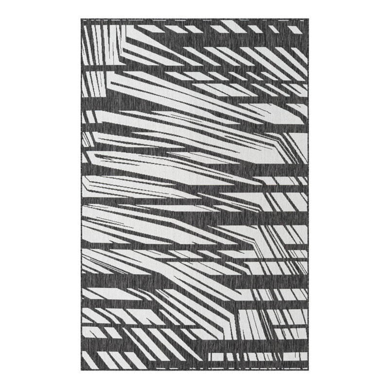 Tapis intérieur / extérieur d'extérieur moderne, Rectangle 5 pi 3 po x 8 pi