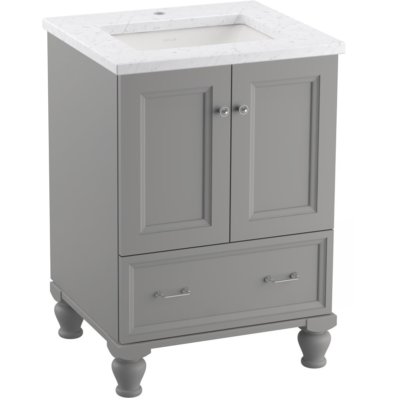 Base de meuble-lavabo simple 24 po Damask®, Mohair gris