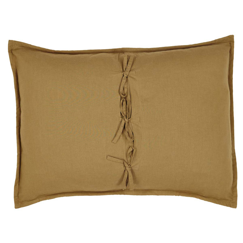 Tan Cotton Patchwork Star Standard Sham