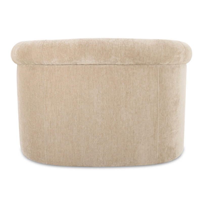 Upholstered Armchair, Beige Performance Chenille