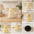 Handcrafted Papier-Mache Winter Bear Figurine, Yellow
