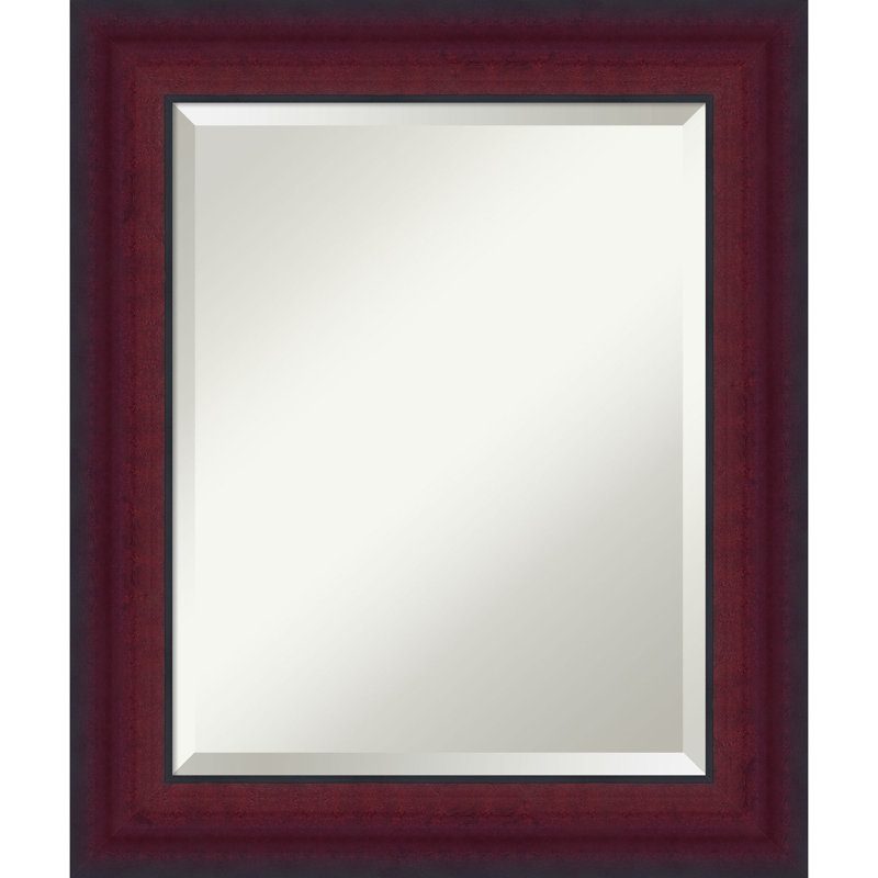 Jermall Solid Wood Rectangle Wall Mirror, 25.25" H x 21.25" W, Square