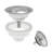 Ruvati Basket Strainer for Thick Fireclay Kitchen Sink Drain Assembly - Stainless Steel-101340801