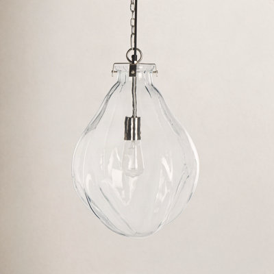 Vesta Single Light Glass Dimmable Pendant