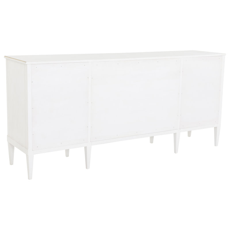 Camille 79.5" Credenza, Linen/Antique Gold
