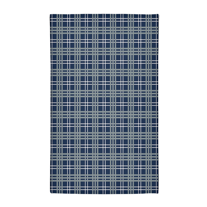 Tapis à carreaux bleu, Rectangle 4 pi x 6 pi