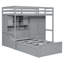 Lit superposé simple avec tiroirs, garde-robe, tablettes de rangement et lit hydraulique-1567373874