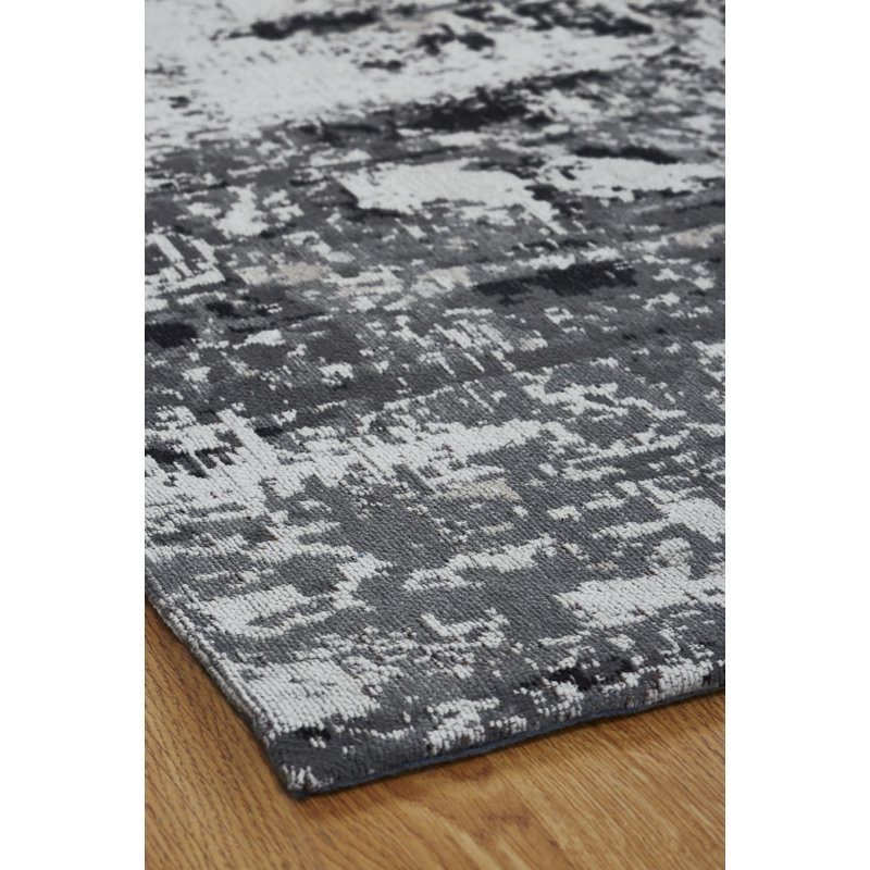 Shondra Cotton Area Rug in Gray, Rectangle 9'6" x 13'