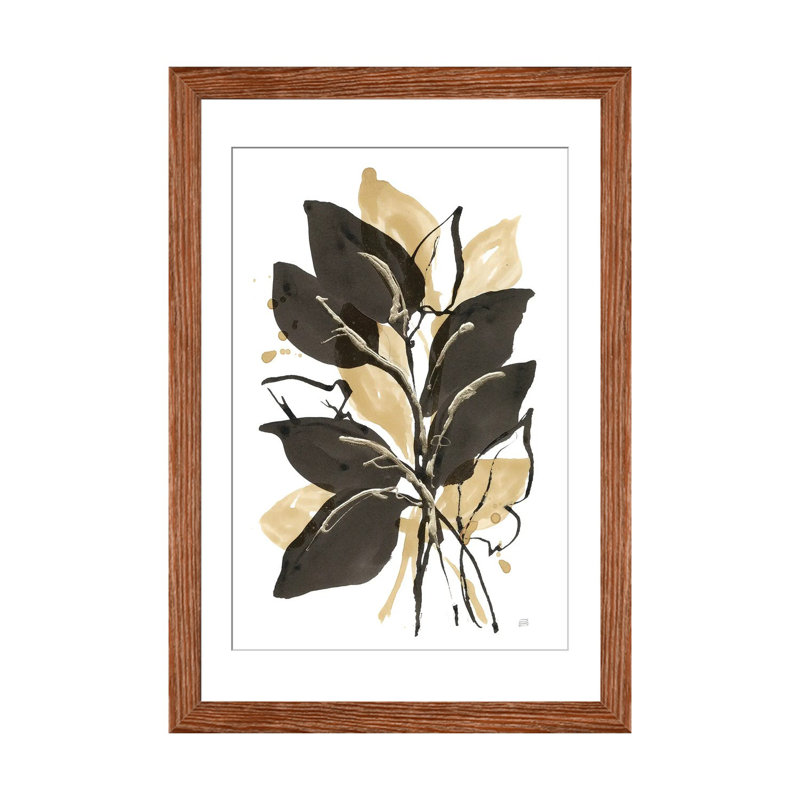 Natural Leaves II, Classic Wood Open Corner Frame Paper, 24" H x 16" W x 1" D