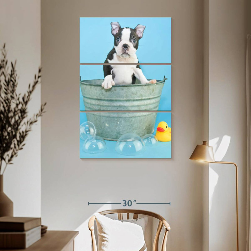 Brampt Bathing Terrier Dog, 65" H x 42" W