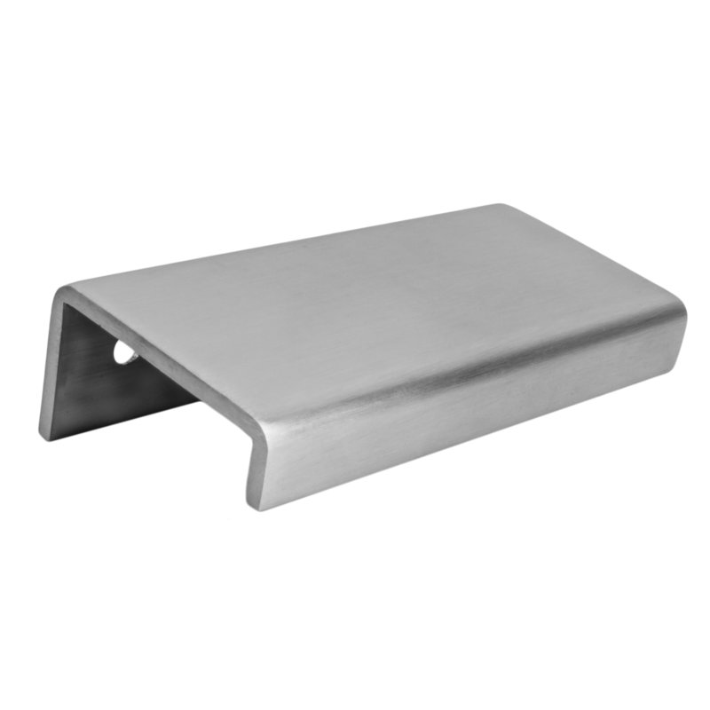 Modern Cabinet Finger Edge Pull, Satin Stainless Steel, 18.89