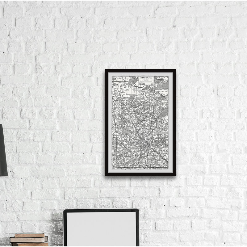 «Gray Minnesota Outline», cadre photo, H 24 po x l 16 po x P 1,5 po