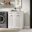 Armoire à linge avec paniers et tiroirs amovibles pour faciliter le tri et le rangement