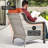 6 Piece Patio Furniture Conversation Sets With Solar Light Table,Outdoor Wicker Furniture With Ottoman, All Weather Resistant Outside High Back Rattan Patio Set-1345828569