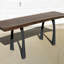 Pieds de table de salle à manger en métal Nura, ensemble de 2