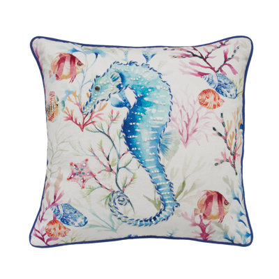 Nautical Seahorse Pillow