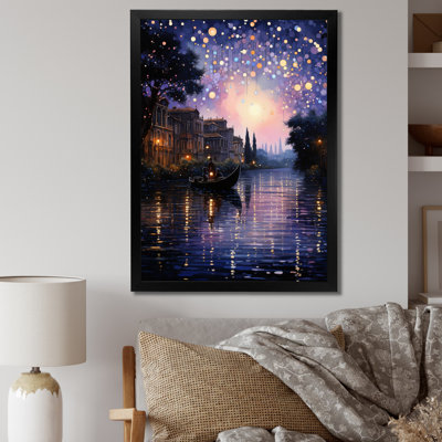 Kazell " Purple Canal Whimsy Pointillism "
