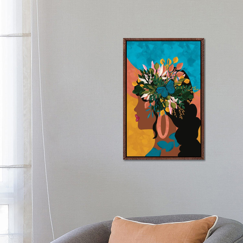 Blooming 1 Piece Floater Frame Wall Art on Canvas