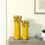 Alesea Handmade Ceramic Yellow Table Vase for Living Room Decoration, Modern Vase with Chunky Gold Design-1022940943