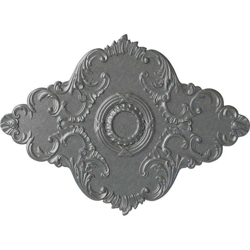 Médaillon de plafond Endurathane Milton, DO 40 5/8 po x P 1 3/4 po (convient aux auvents jusqu'à 7 7/8 po), fini blanc ultra pur peint à la main