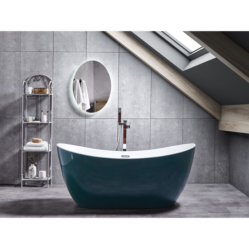 1700mm x 770mm Freestanding Standard Acrylic Bathtub, Green