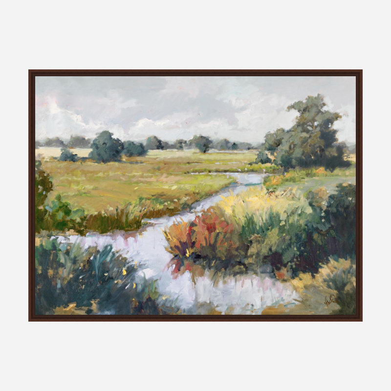 Marsh Passage - reproduction d'artiste sur toile, H 30 po x l 40 po x P 1,5 po, Toile avec cadre brun