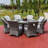 8-Person Outdoor Brown Dining Table Set-1148522189