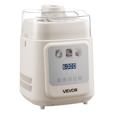 1 Quart Automatic Ice Cream Maker with Built-in Compressor No Pre-freezing