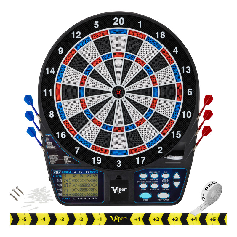 Viper Electronic Dartboard and Cabinet Set with Darts, Espresso