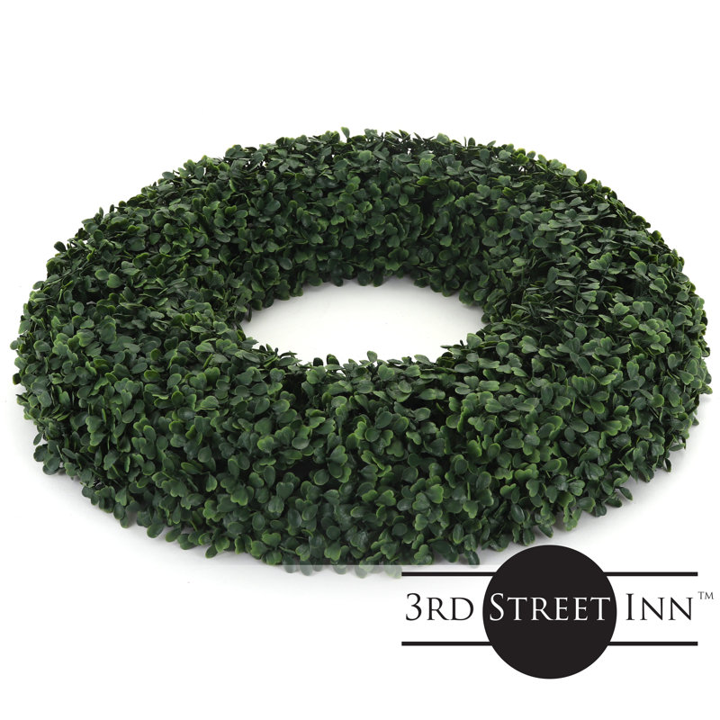 Couronne de verdure de porte d'entrée, H 3 po x l 19 po x P 19 po