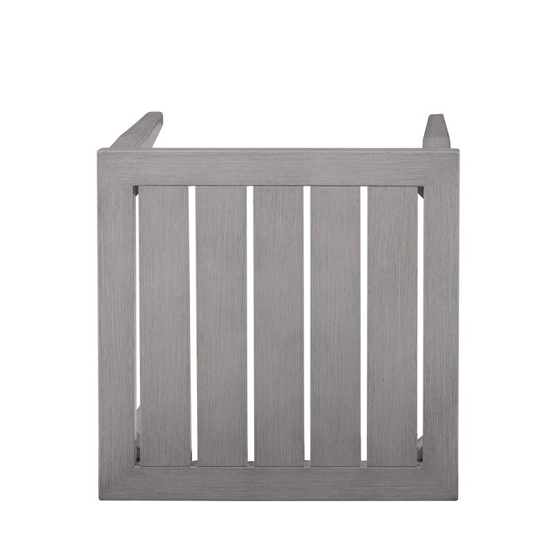 Brookings Wrought Aluminum Side Table, Oyster