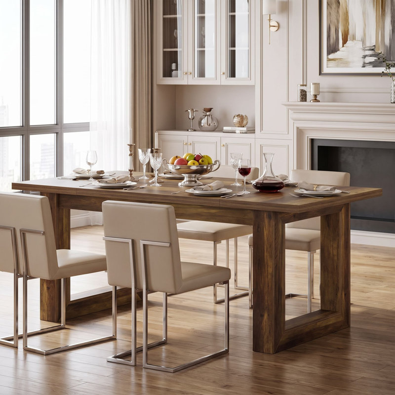 Table de salle à manger moderne en bois