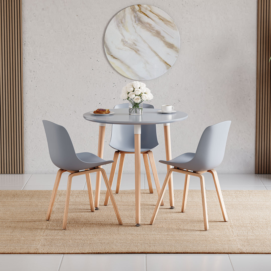 3 Seater Round Table With Beech Wood Legs Dining Room Kitchen Furniture