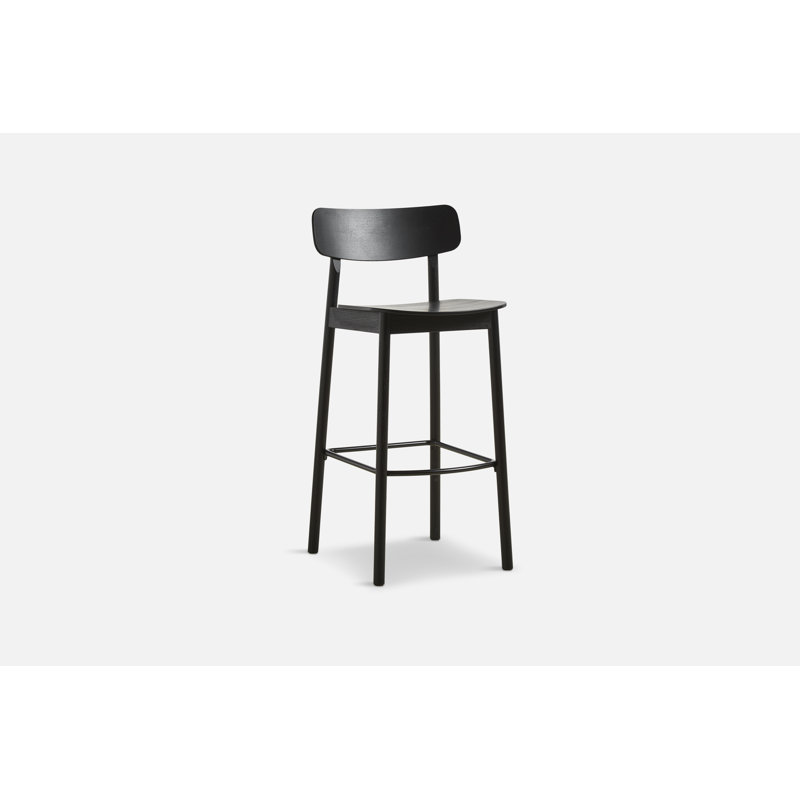 Soma Bar Stool, Bar Stool (29.53'' Seat Height), Black