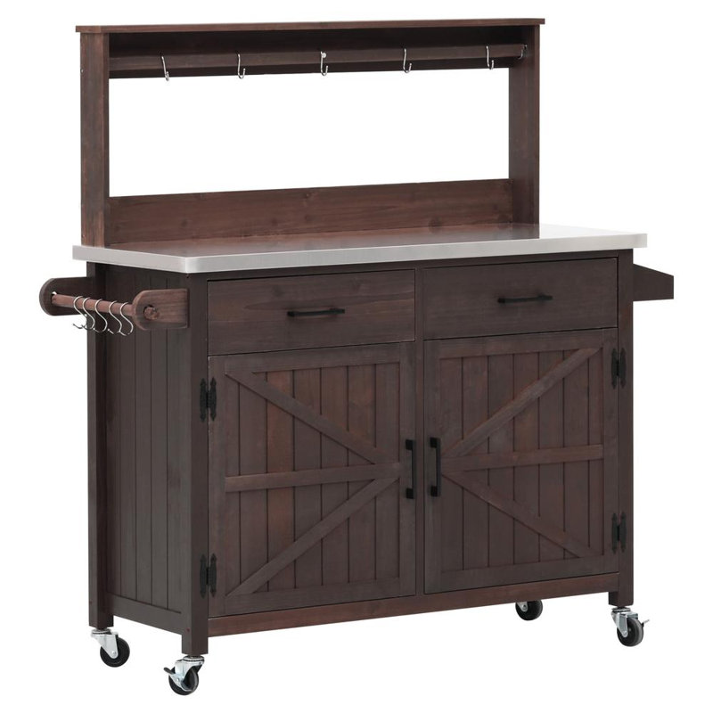 Premium Outdoor Kitchen Cart, Brown