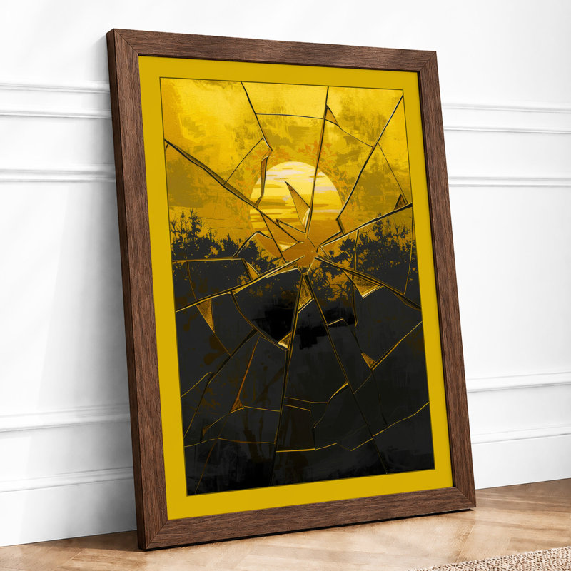 Spider in Shadow Modern - Framed Print, Walnut, A4 - 29.7 x 21.0 cm