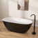 55'' x 29.5'' Freestanding Soaking Acrylic Bathtub with Integrated Slotted Overflow and Chrome Anti-clogging Drain