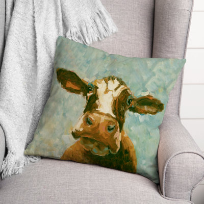  Cow Outdoor Square Pillow Cover & Insert