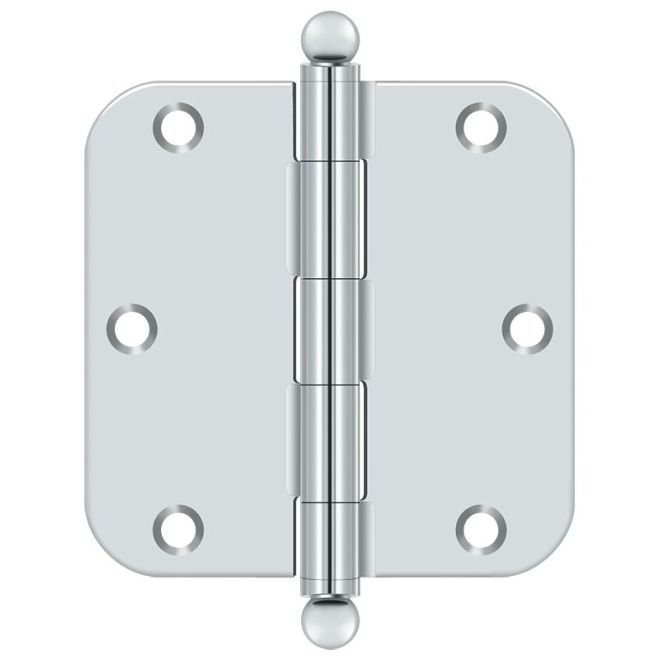 Charnière de porte à roulement à billes h 3,5 po x l 3,5 po, Chrome poli