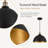 11.8 inch set of 3 Black and Gold Dome Pendant Light for Kitchen island-1833781869-1829832596-1829837488