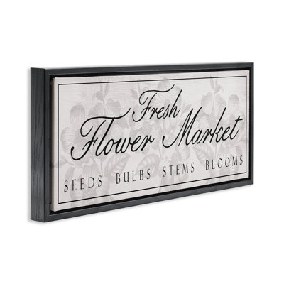 Vintage Fresh Flower Market Floating Frame, design by Lil' Rue
