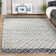 Tapis géométrique ivoire en jute et sisal tissé à plat à la main