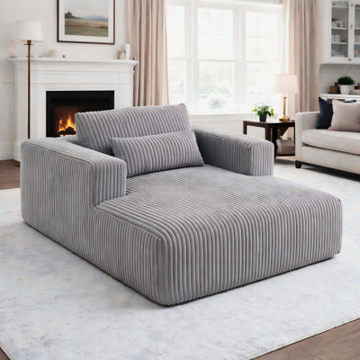Canapé-lit convertible gris 62,6 po x 48,23 po, canapé compressé 1 à 2 places avec 2 coussins lombaires, velours côtelé doux pour la peau, canapé-lit moderne pour le salon, la chambre à coucher et l’appartement, livré dans une boîte