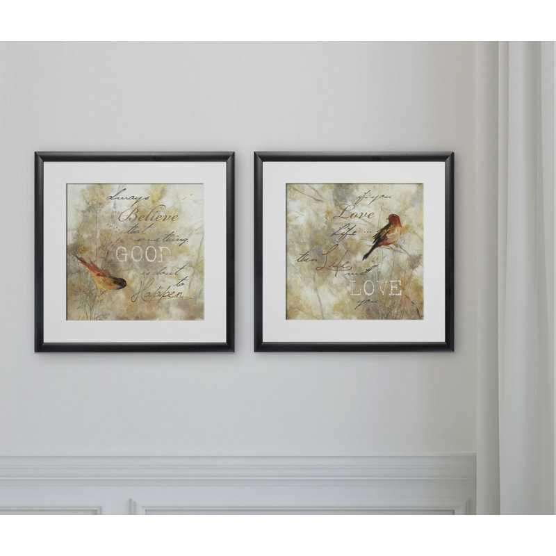 " Nature Notation " 2 - Pieces, Black Framed