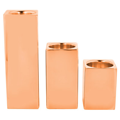 2 Piece Stainless Steel Tabletop Tealight Holder Set
