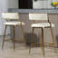 (ENSEMBLE de 2) Tabourets de bar 26 po à hauteur de comptoir Tabouret de bar en îlot de cuisine avec dossier, base et repose-pieds Corduroy-1164370578-1164715093