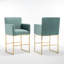 Tabouret de comptoir rembourré avec structure en métal-810599745